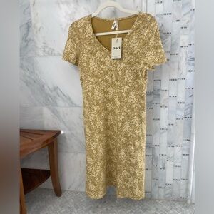 Pact Women's Midi Dress - Cream Floral, sz S